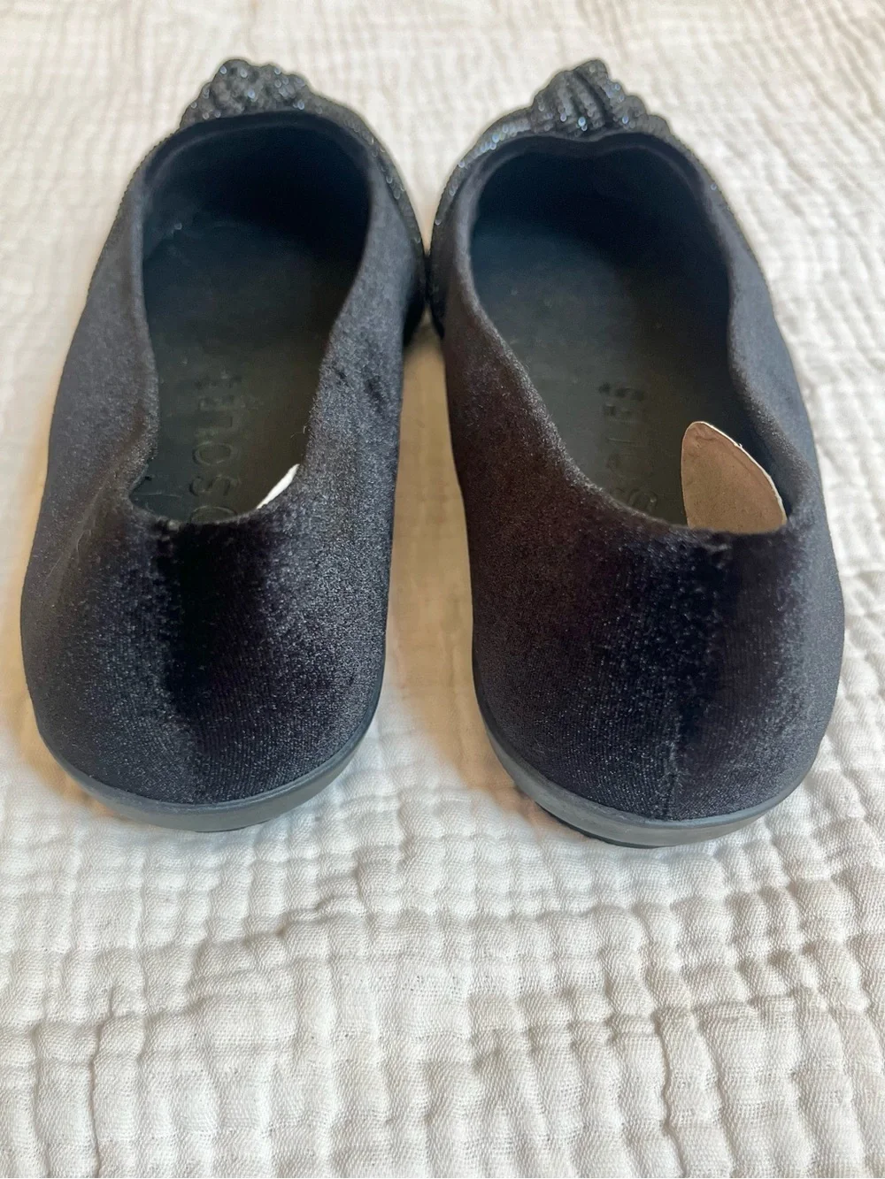 Aerosoles NWOT Women's Black Pointed Toe Damir Rhinestone Comfort Ballet Flat 8W
